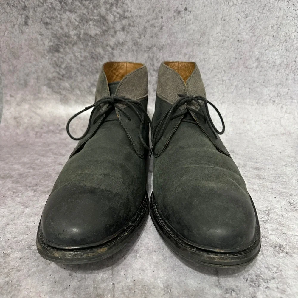 Cole Haan Williams Welt Chukka II Mens 14 Black Gray Suede Leather Boots C24573